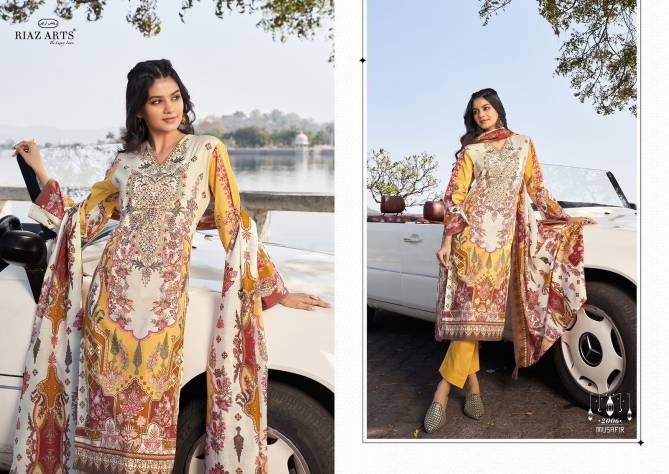 Musafir By Riaz Arts Digital Printed Lawn Cotton Dress Material Wholesale Suppliers In Mumbai